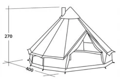 Robens Klondike Tipi Tent 2023 -Kampa Camping Shop 130144 klondike drawing perspective 9