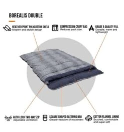Vango Borealis Sleeping Bag - Double 7 Vango Borealis Sleeping Bag - Double -Kampa Camping Shop borealis double 3 1 1