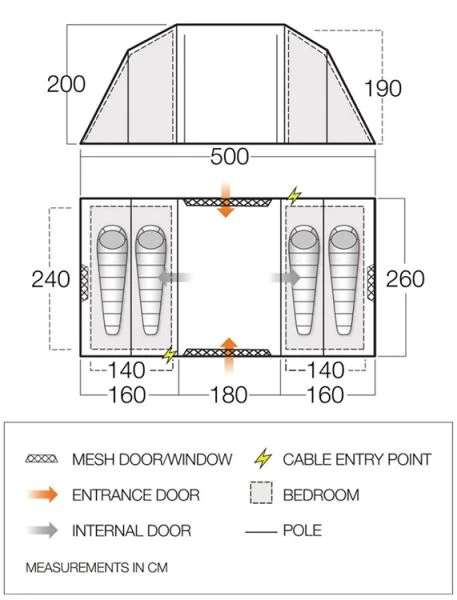 Vango Castlewood 400 (Poled) Tent 2023 (Incl. Footprint) 4 Vango Castlewood 400 (Poled) Tent 2023 (Incl. Footprint) - Image 2