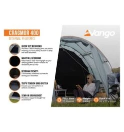 Vango Cragmor 400 (Poled) Tent 2023 -Kampa Camping Shop cragmor 400 image 4
