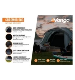Vango Cragmor 500 (Poled) Tent 2023 -Kampa Camping Shop cragmor 500 image 4