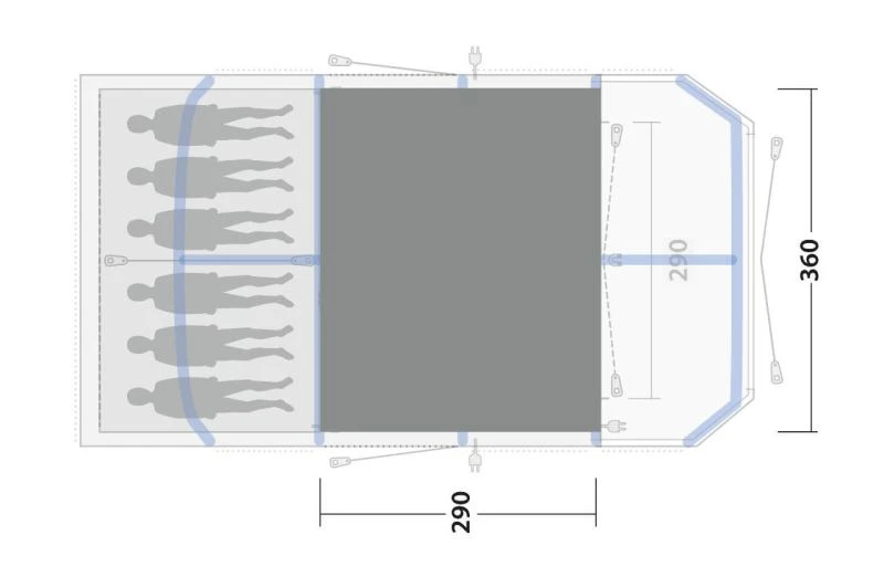 Outwell Forestville 6SA Carpet 4 Outwell Forestville 6SA Carpet - Image 2