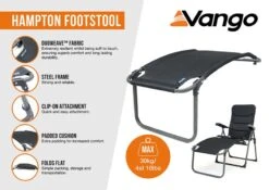 Vango Hampton Padded Footrest -Kampa Camping Shop hampton padded footrest infographic