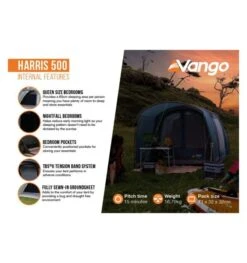 Vango Harris 500 (Poled) Tent 2023 -Kampa Camping Shop harris 500 image 4
