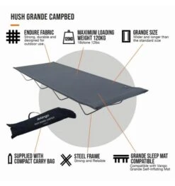 Vango Hush Camp Bed - Grande 11 Vango Hush Camp Bed - Grande -Kampa Camping Shop hush grande campbed 3 1