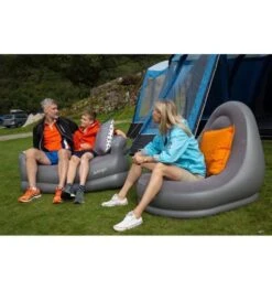 Vango Inflatable Flocked Sofa - Grey -Kampa Camping Shop inflatable sofa