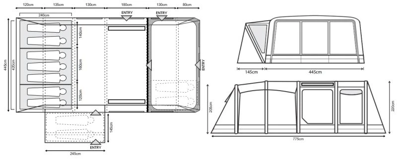 Outdoor Revolution Kalahari PC 7.0SE Tent 2023 (Incl. Footprint) 4 Outdoor Revolution Kalahari PC 7.0SE Tent 2023 (Incl. Footprint) - Image 2
