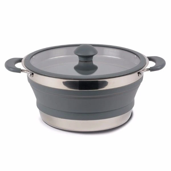 Kampa Collapsible Saucepan 3L - Grey 3 Kampa Collapsible Saucepan 3L - Grey