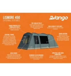Vango Lismore 450 (Poled) Tent 2023 (Incl. Footprint) -Kampa Camping Shop lismore 450 image 3