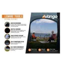 Vango Lismore 700DLX (Poled) Tent 2023 (Incl. Footprint) -Kampa Camping Shop lismore 700dlx image 4