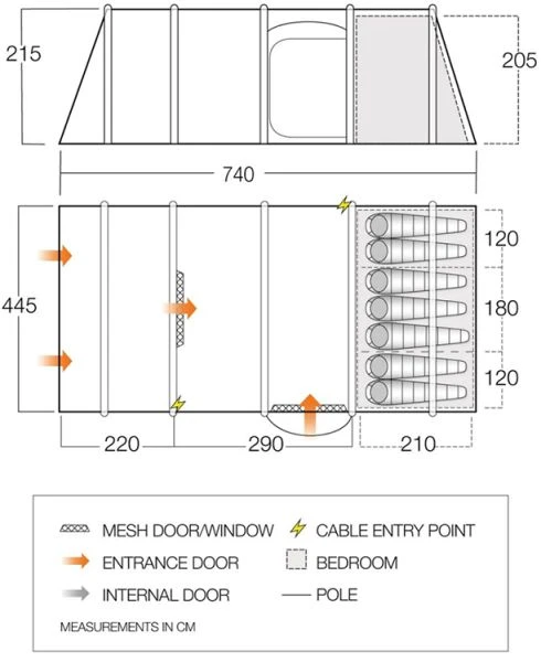 Vango Lismore Air 700DLX Airbeam Tent 2023 (Incl. Footprint) 4 Vango Lismore Air 700DLX Airbeam Tent 2023 (Incl. Footprint) - Image 2