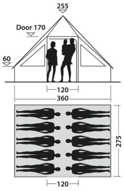 Easy Camp Moonlight Cabin Tent 2023 -Kampa Camping Shop moonlight cabin dimensions image