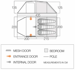 Vango Omega 350 Tent 2023 -Kampa Camping Shop omega 350 dimensions image