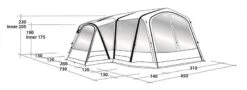 Outwell Airville 4SA Tent 2020 -Kampa Camping Shop outwell airville 4sa drawing perspective 2