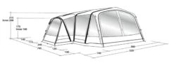 Outwell Airville 6SA Tent 2023 -Kampa Camping Shop outwell airville 6sa tent 111193 drawing perspective2