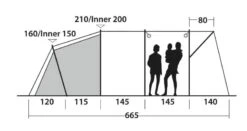 Outwell Greenwood 6 Tent 2022 -Kampa Camping Shop outwell greenwood 6 dimensions image 3