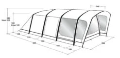 Outwell Hayward Lake 6ATC Tent 2022 -Kampa Camping Shop outwell hayward lake 6atc dimensions image 1