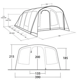 Outwell Moonhill 6 Air Tent 2024 -Kampa Camping Shop outwell moonhill 6 air dimensions image 2