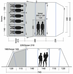 Outwell Queensdale 8PA Tent 2023 -Kampa Camping Shop outwell queensdale 8pa 2022 dimensions image 1