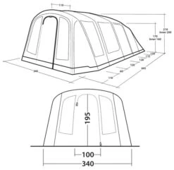 Outwell Stonehill 5 Air Tent 2024 -Kampa Camping Shop outwell stonehill 5 air dimensions image 2
