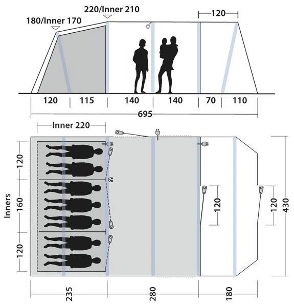Outwell Stonehill 7 Air Tent 2024 4 Outwell Stonehill 7 Air Tent 2024 - Image 2