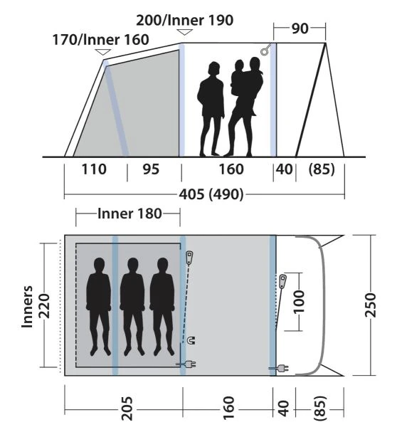 Outwell Sunhill 3 Air Tent 2024 4 Outwell Sunhill 3 Air Tent 2024 - Image 2