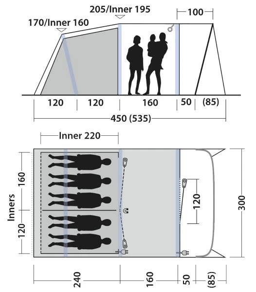 Outwell Sunhill 5 Air Tent 2024 4 Outwell Sunhill 5 Air Tent 2024 - Image 2