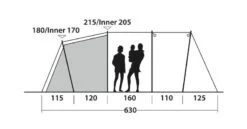 Outwell Yosemite Lake 4TC Tent 2023 -Kampa Camping Shop outwell yosemite lake 4tc dimensions image 3
