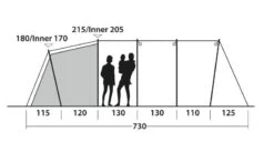 Outwell Yosemite Lake 5TC Tent 2023 -Kampa Camping Shop outwell yosemite lake 5tc dimensions image 3