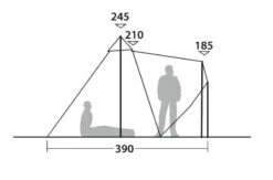 Robens Chinook Ursa S Tipi Tent 2022 -Kampa Camping Shop robens chinook ursa s tent 130287 drawing other4
