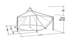 Robens Chinook Ursa S Tipi Tent 2022 -Kampa Camping Shop robens chinook ursa s tent 130287 drawing perspective2
