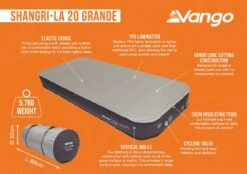 Vango Self Inflate Mat Shangri-La II 20cm - Grande -Kampa Camping Shop shangri la 20 grande infographic