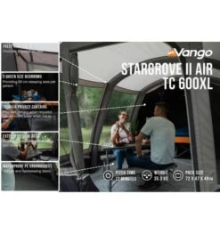 Vango Stargrove II Air TC 600XL Airbeam Tent 2022 -Kampa Camping Shop stargrove ii air tc image 4