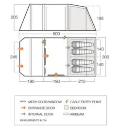 Vango Joro Air 450 Airbeam Tent 2022 -Kampa Camping Shop vango joro air 450 tent florrplan