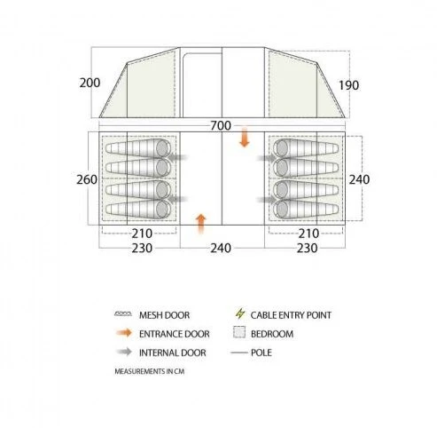 Vango Longleat II Air 800XL Tent 2022 4 Vango Longleat II Air 800XL Tent 2022 - Image 2